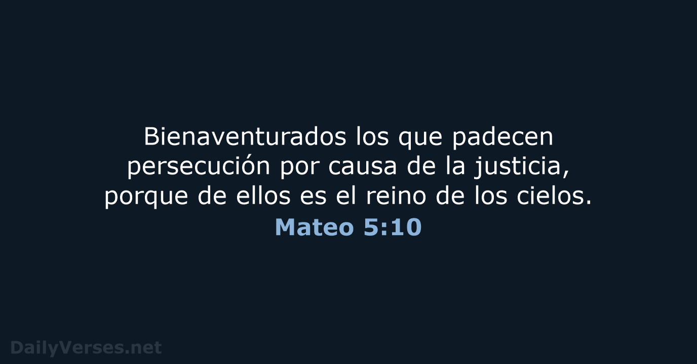 Mateo 5:10 - RVR95