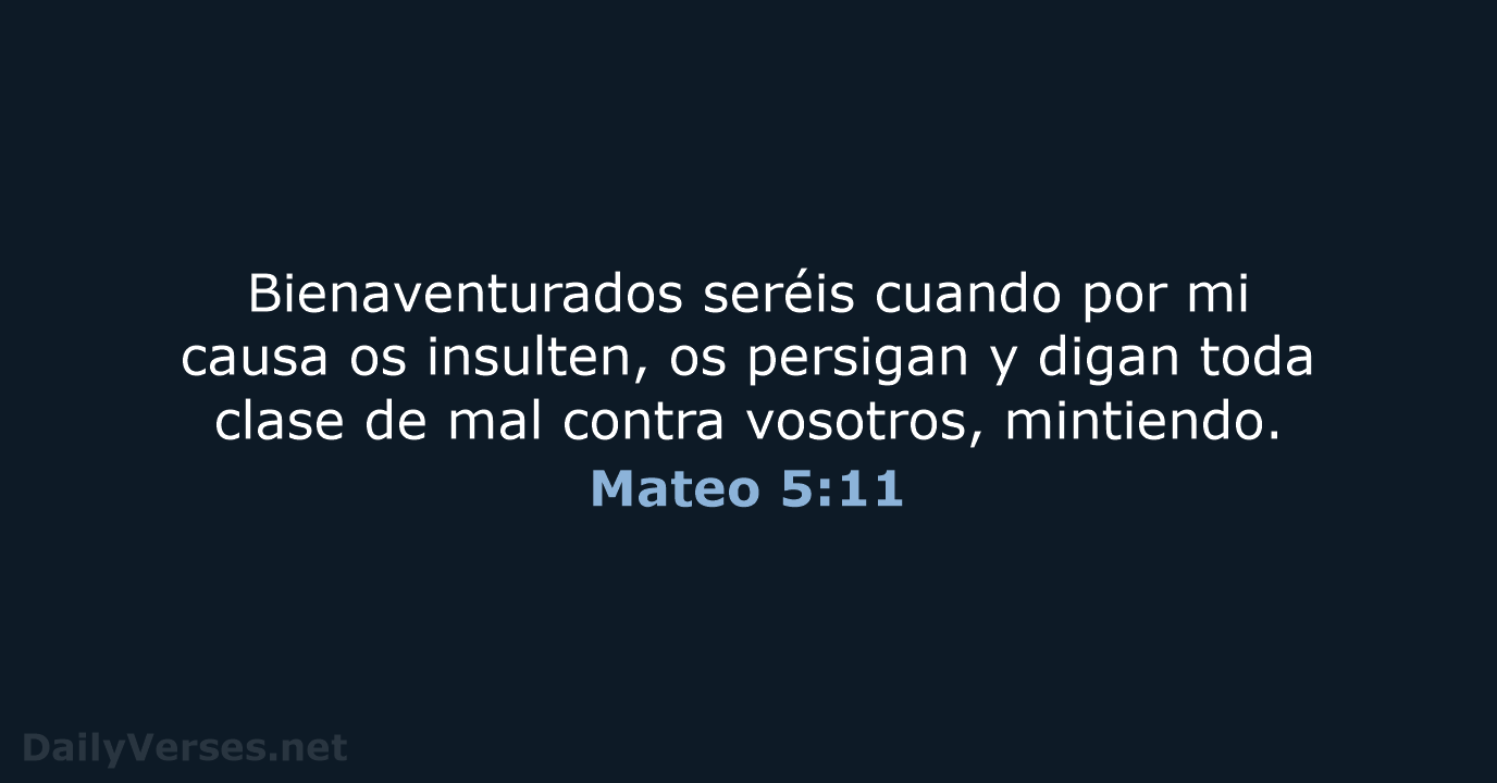 Mateo 5:11 - RVR95