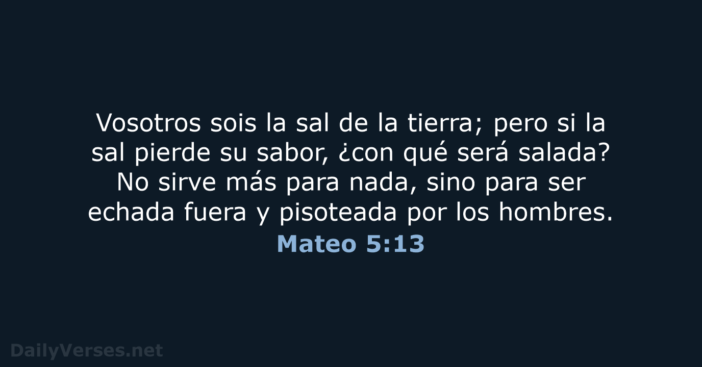 Mateo 5:13 - RVR95