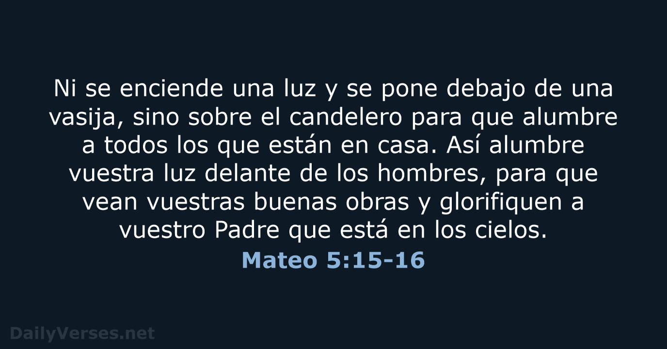 Mateo 5:15-16 - RVR95