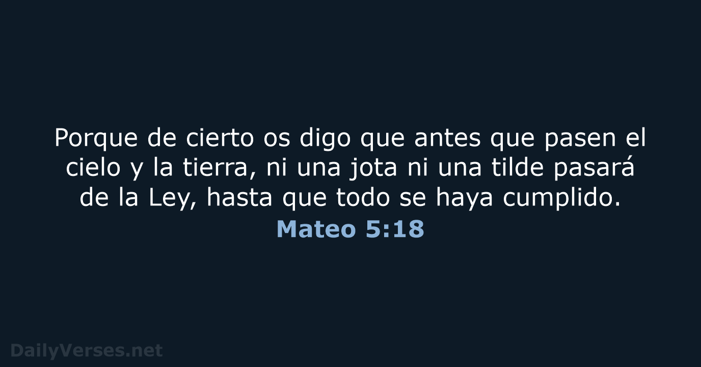 Mateo 5:18 - RVR95