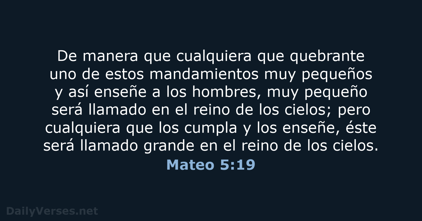Mateo 5:19 - RVR95
