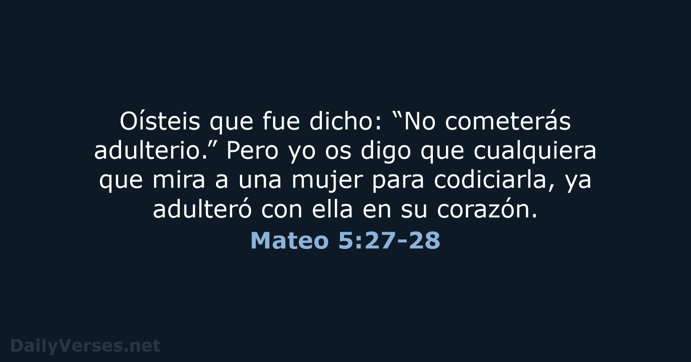 Mateo 5:27-28 - RVR95