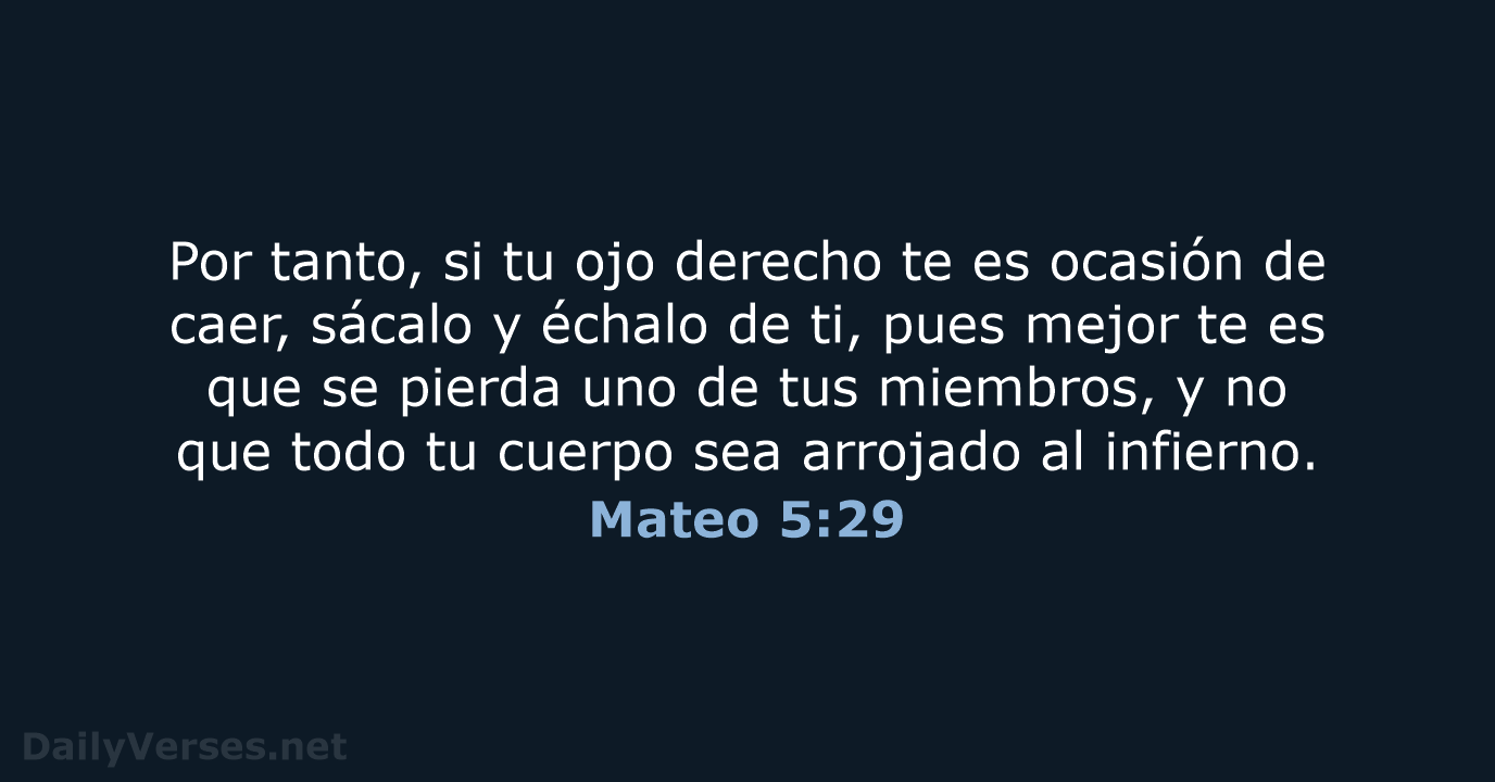 Mateo 5:29 - RVR95