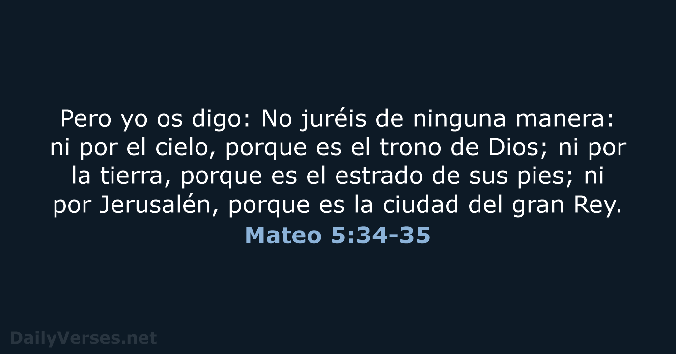 Mateo 5:34-35 - RVR95