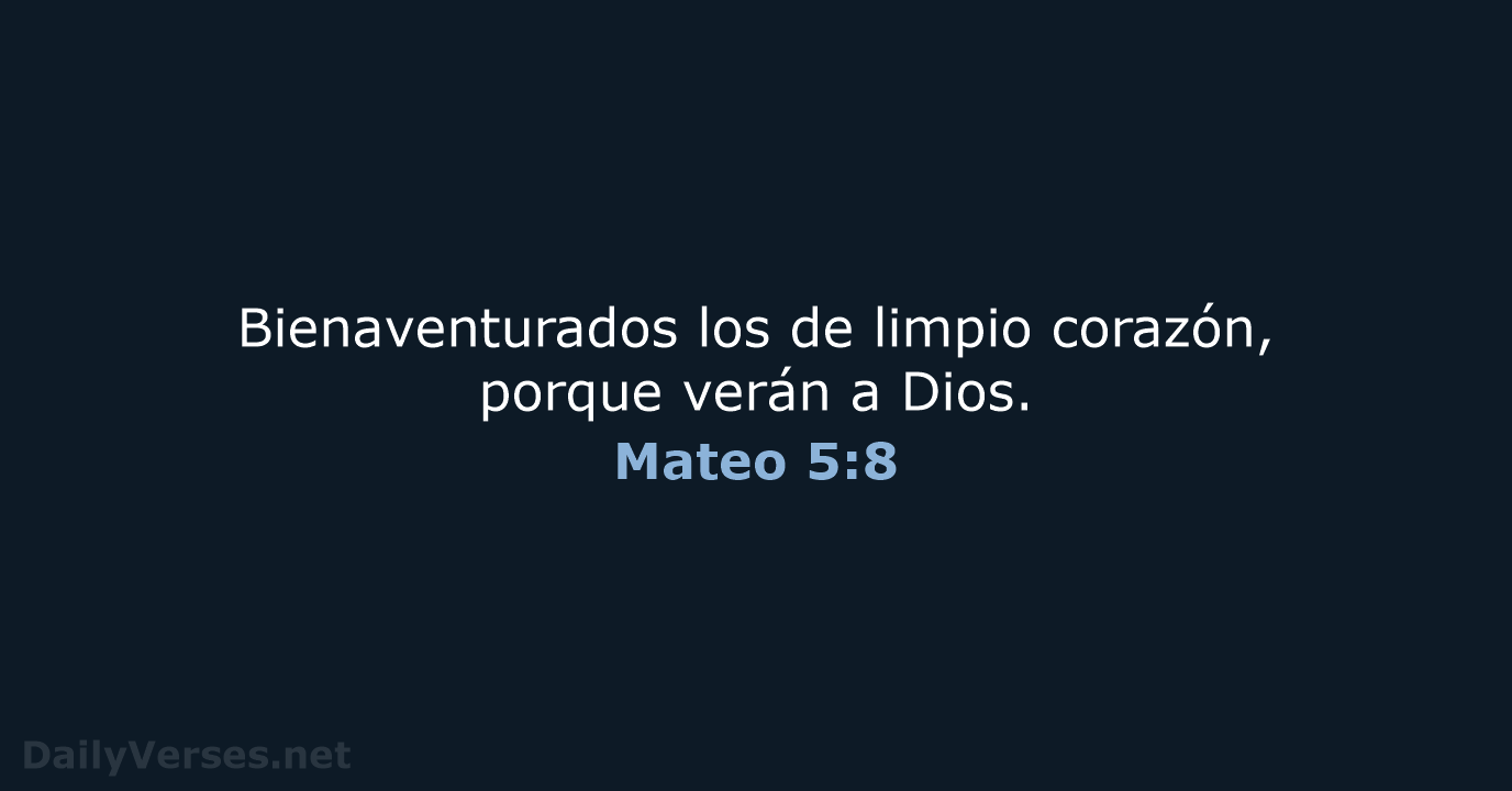 Mateo 5:8 - RVR95