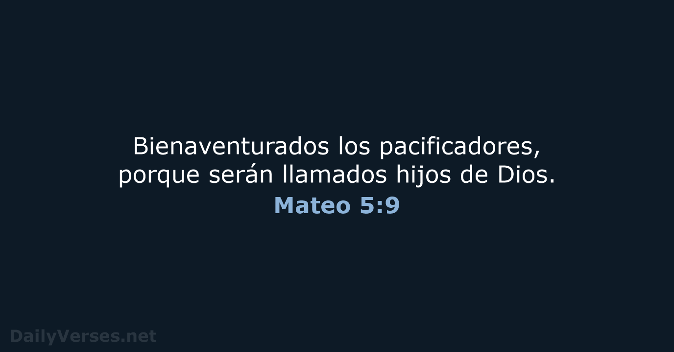 Mateo 5:9 - RVR95