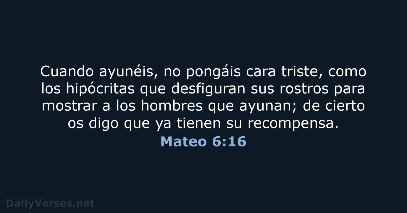 Mateo 6:16 - RVR95