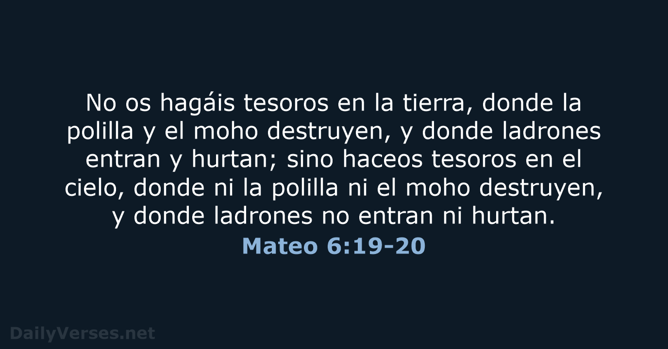 Mateo 6:19-20 - RVR95