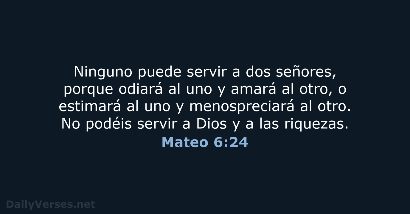Mateo 6:24 - RVR95