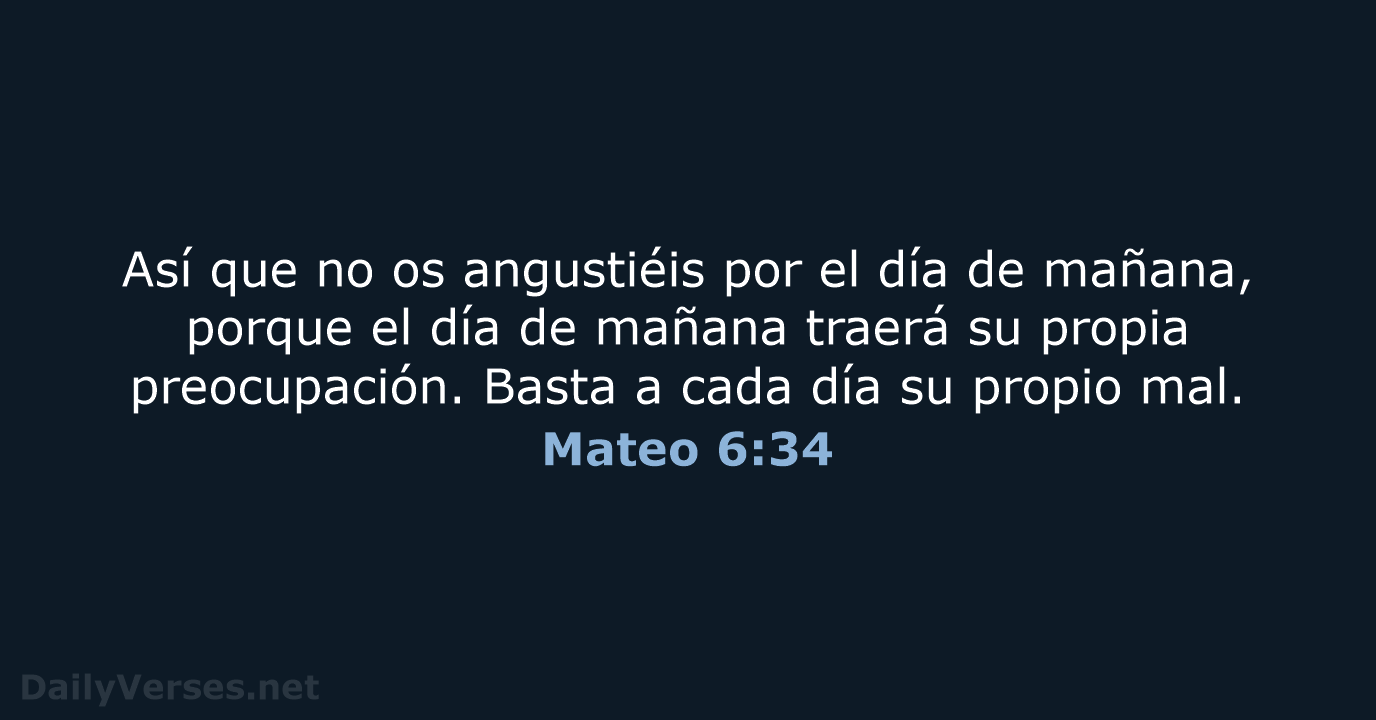 Mateo 6:34 - RVR95