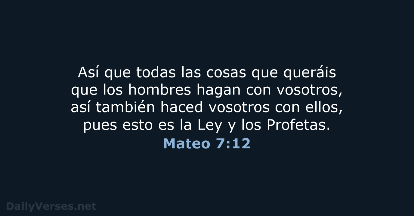 Mateo 7:12 - RVR95