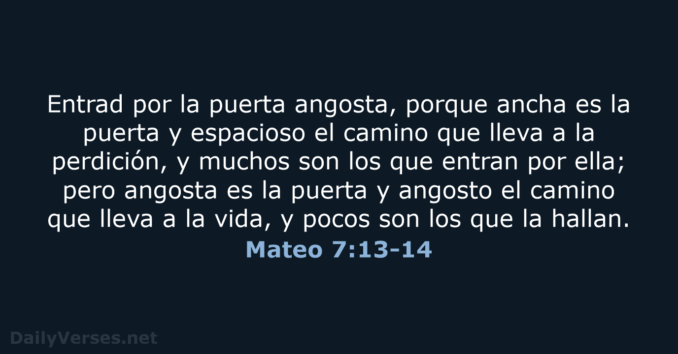 Mateo 7:13-14 - RVR95