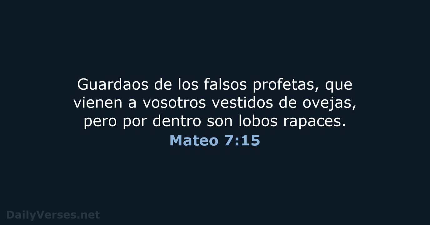 Mateo 7:15 - RVR95