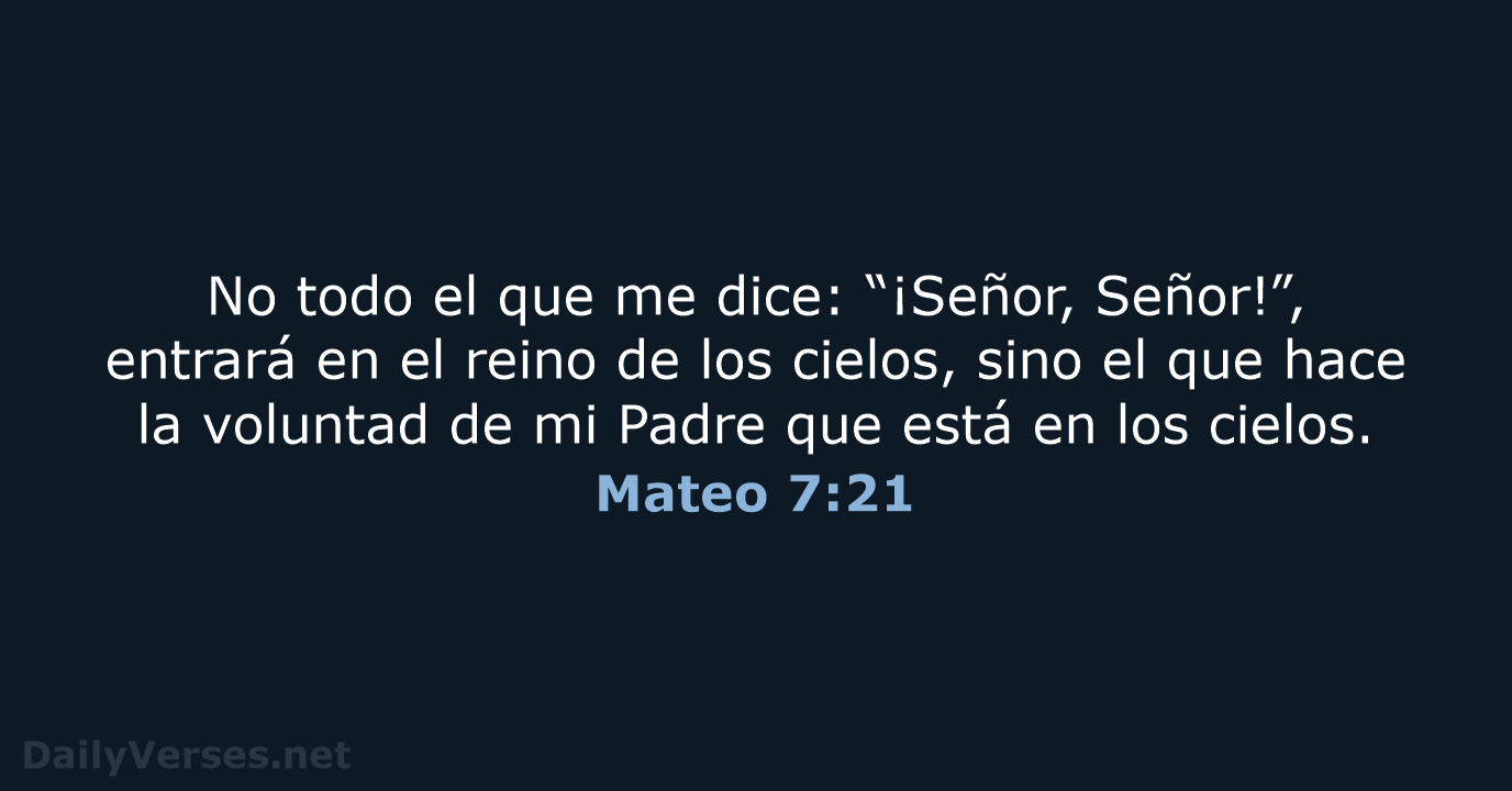 Mateo 7:21 - RVR95