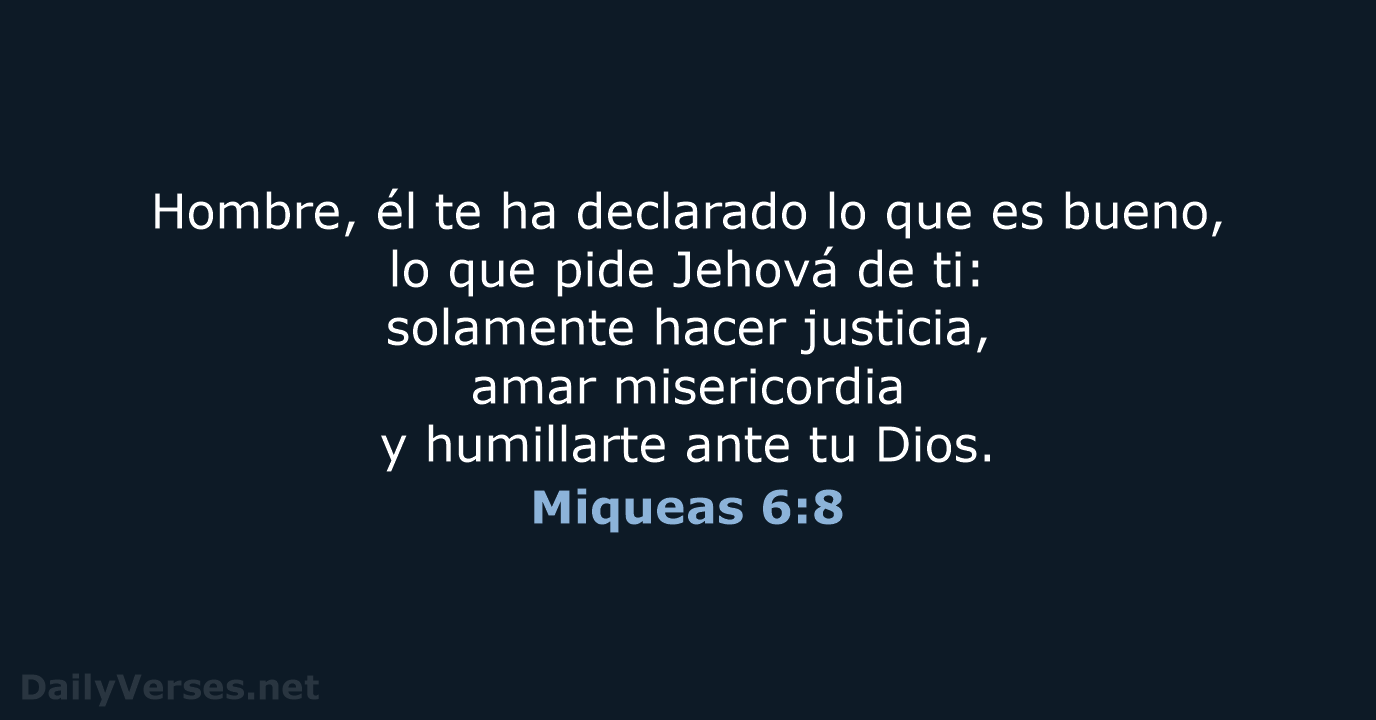 Miqueas 6:8 - RVR95