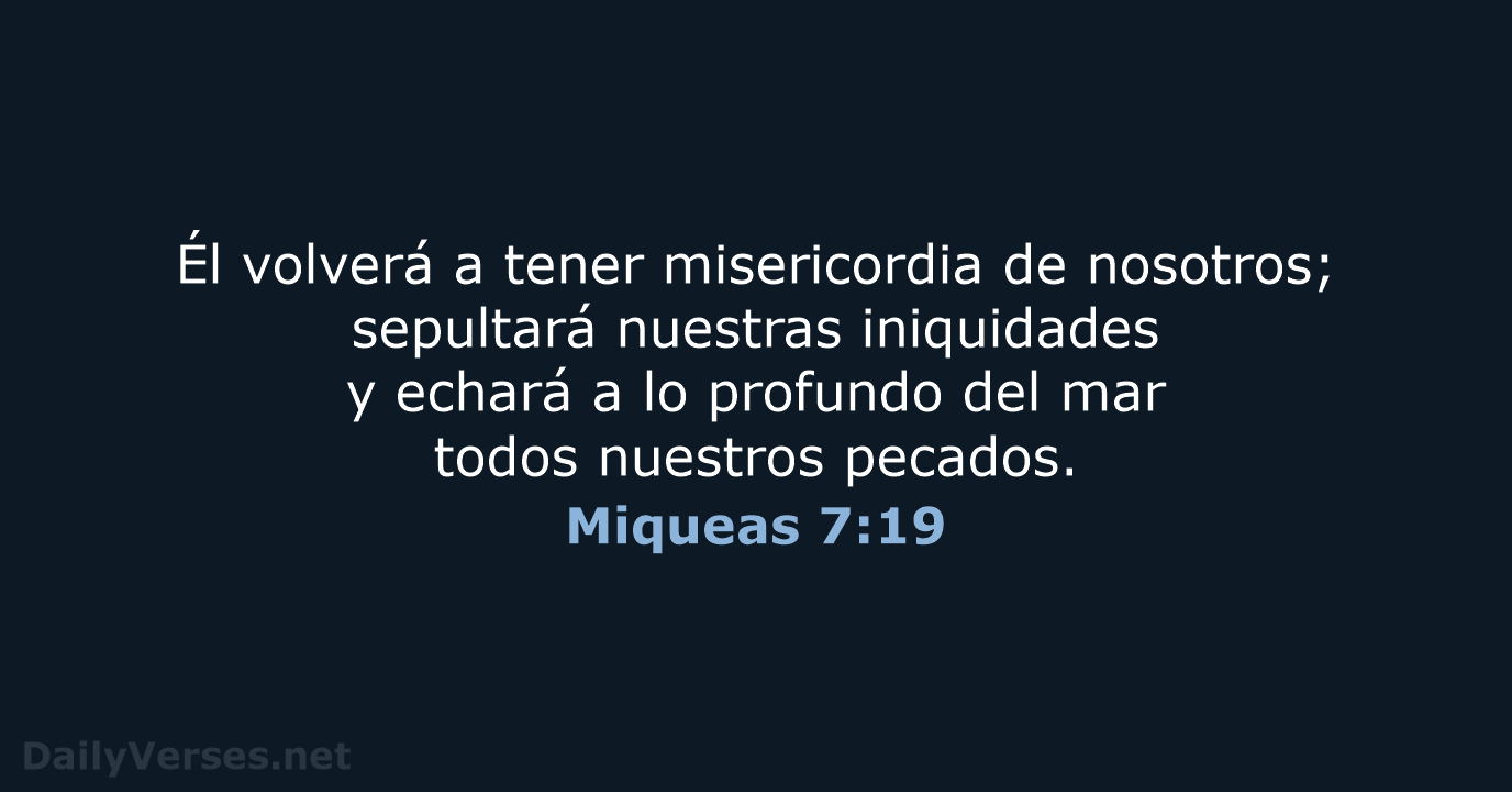 Miqueas 7:19 - RVR95