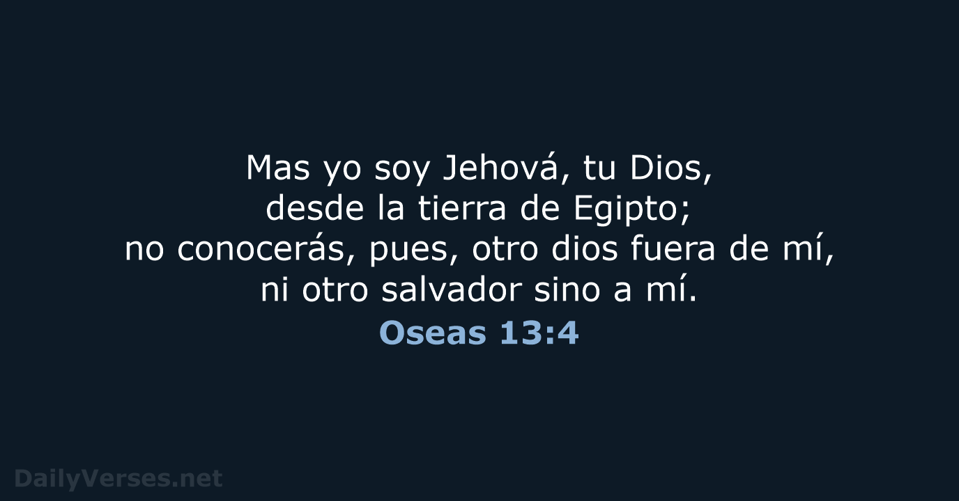 Oseas 13:4 - RVR95