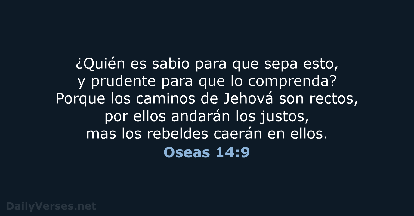 Oseas 14:9 - RVR95
