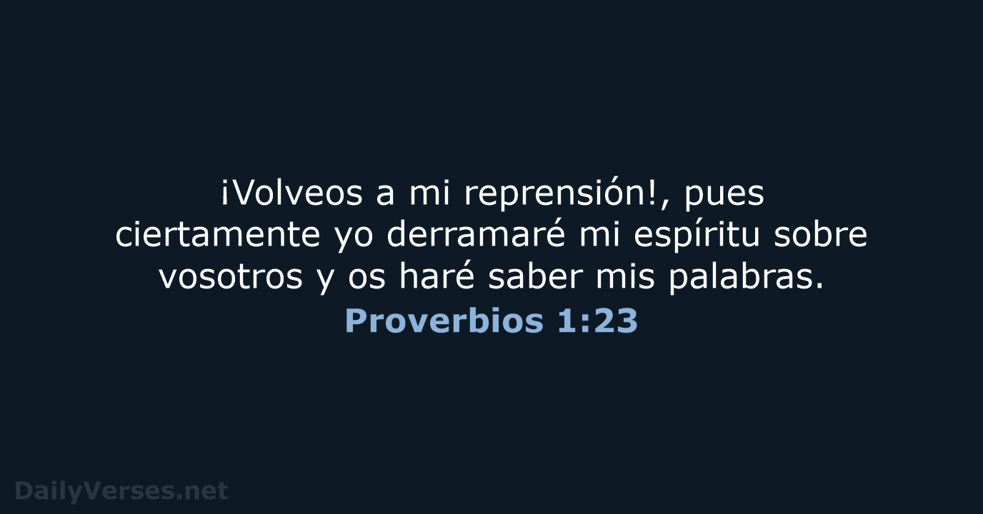 Proverbios 1:23 - RVR95