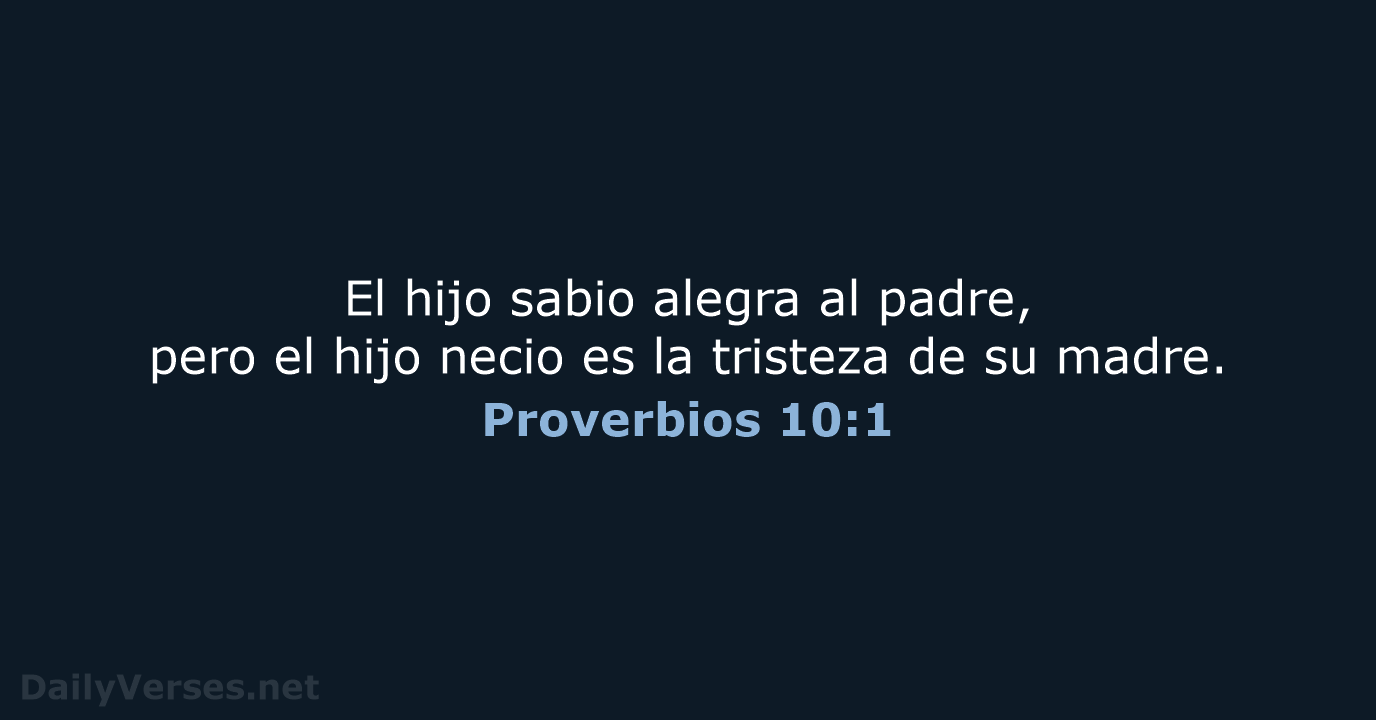 Proverbios 10:1 - RVR95