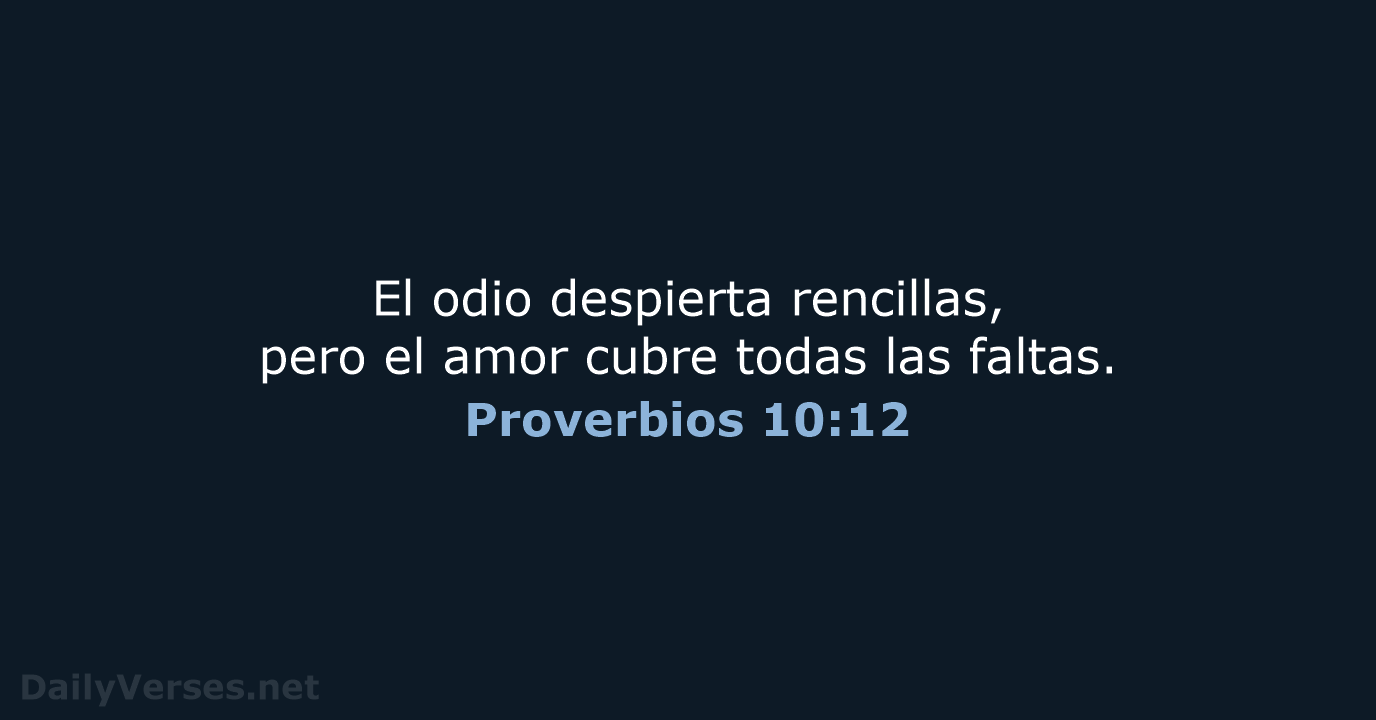 Proverbios 10:12 - RVR95