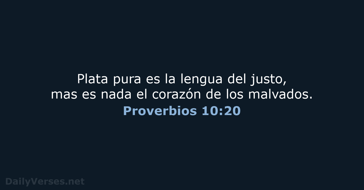 Proverbios 10:20 - RVR95