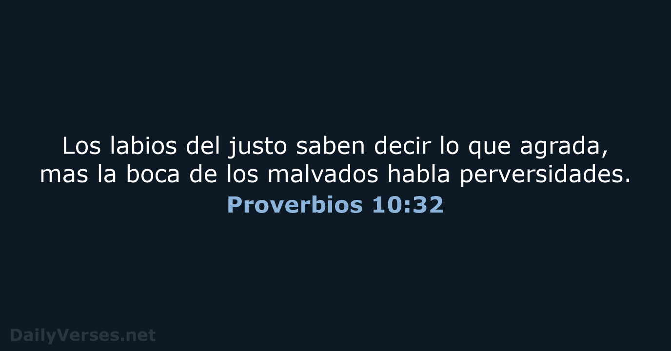 Proverbios 10:32 - RVR95