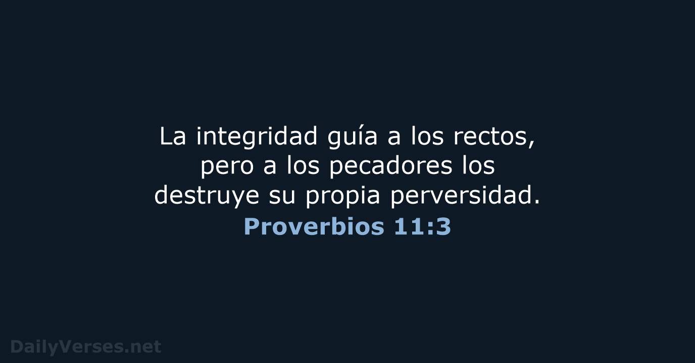 Proverbios 11:3 - RVR95