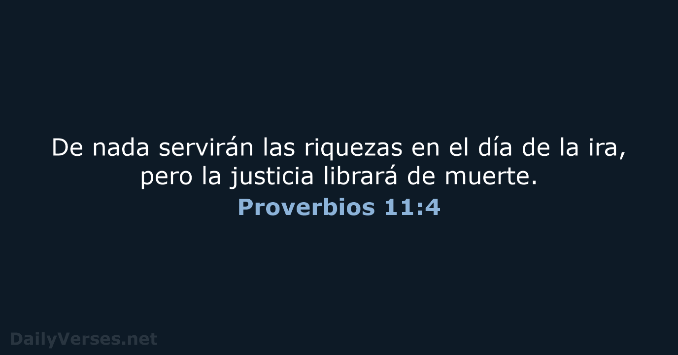Proverbios 11:4 - RVR95
