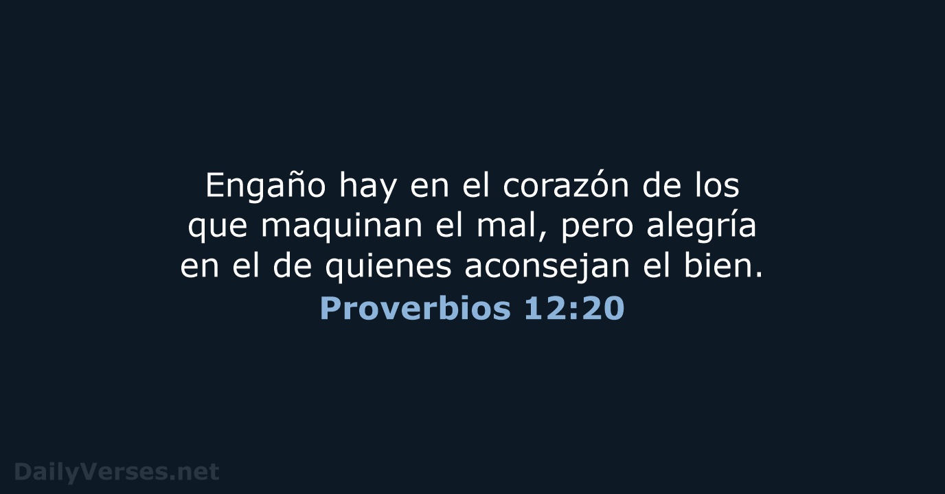 Proverbios 12:20 - RVR95