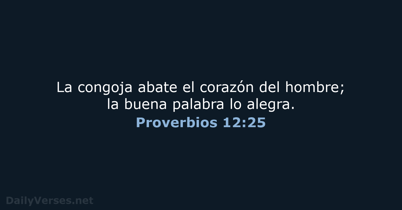Proverbios 12:25 - RVR95