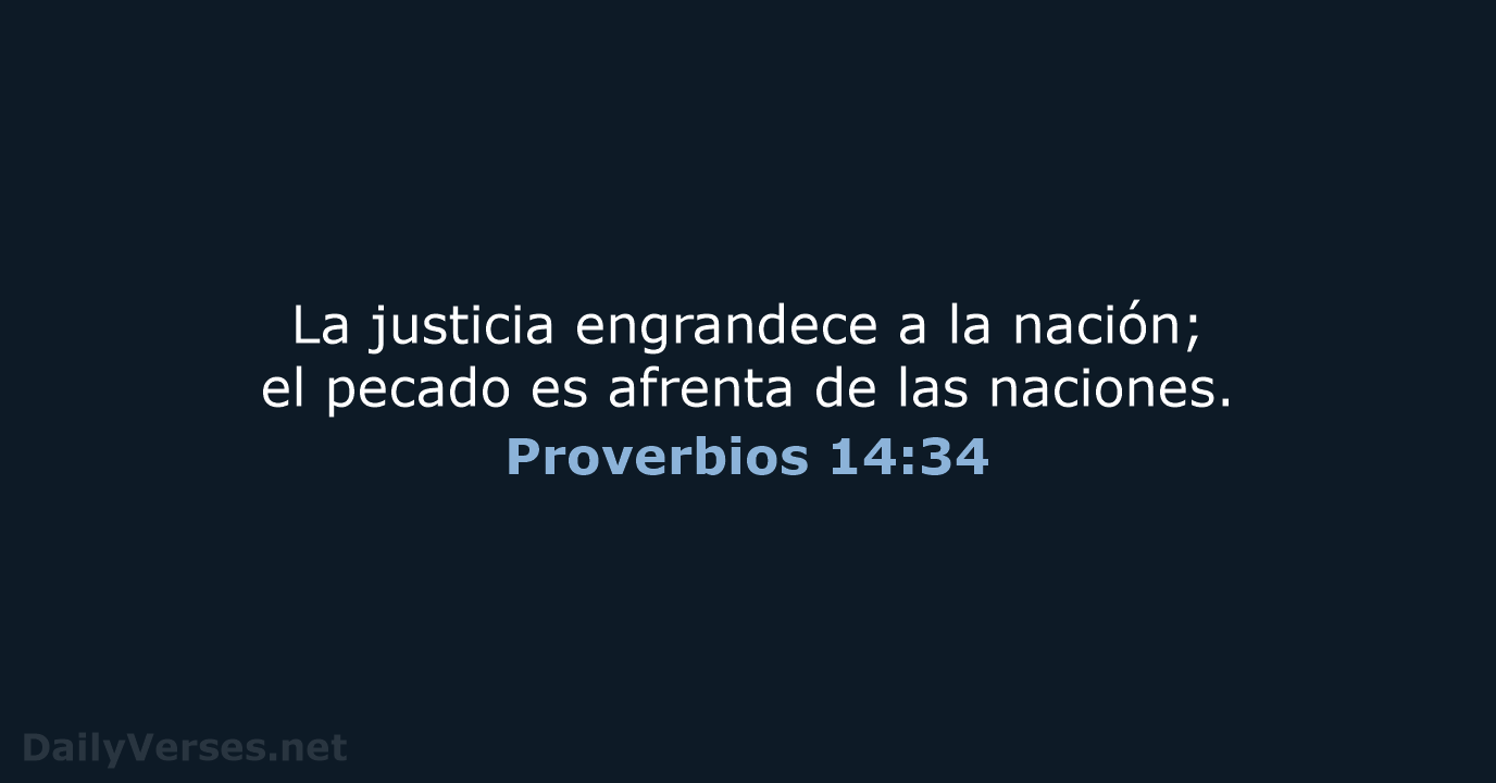 Proverbios 14:34 - RVR95