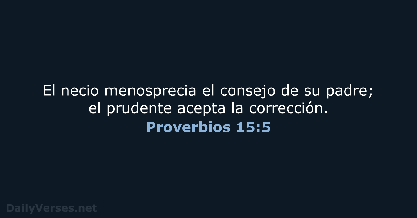 Proverbios 15:5 - RVR95