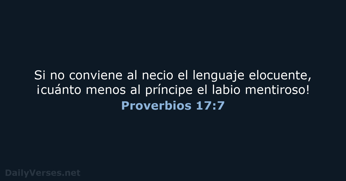 Proverbios 17:7 - RVR95