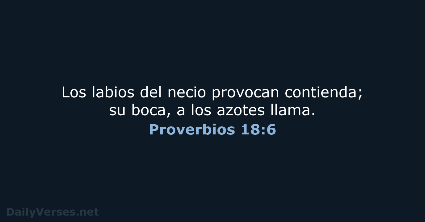 Proverbios 18:6 - RVR95