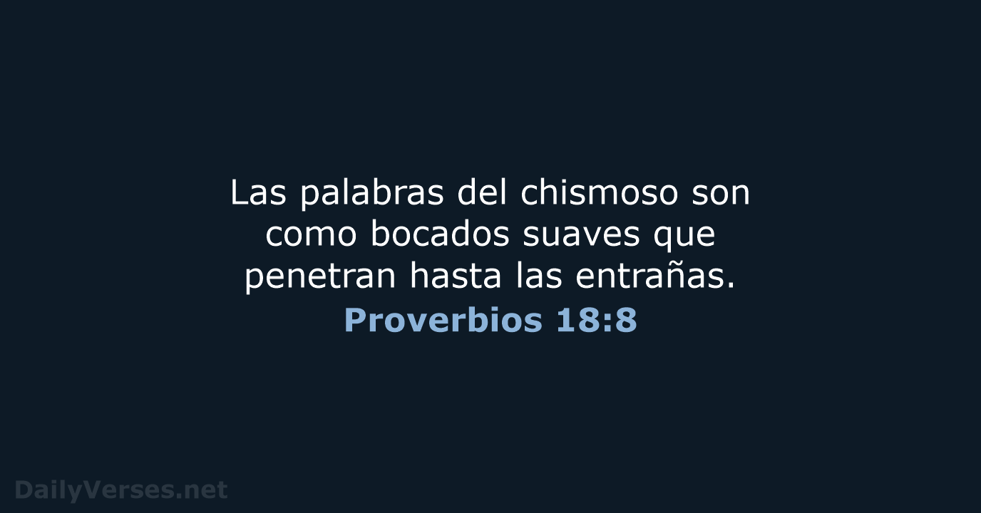 Proverbios 18:8 - RVR95