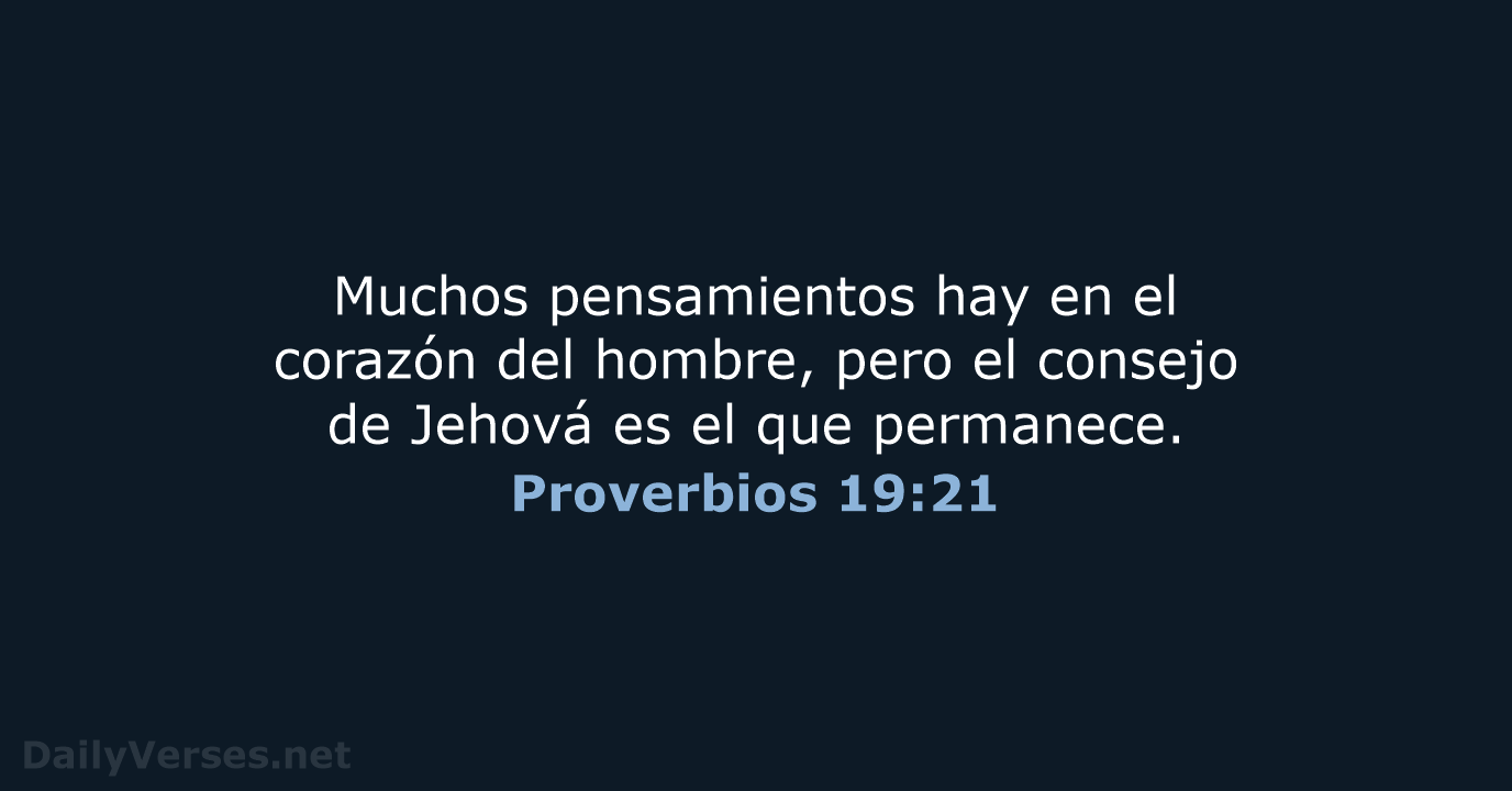 Proverbios 19:21 - RVR95