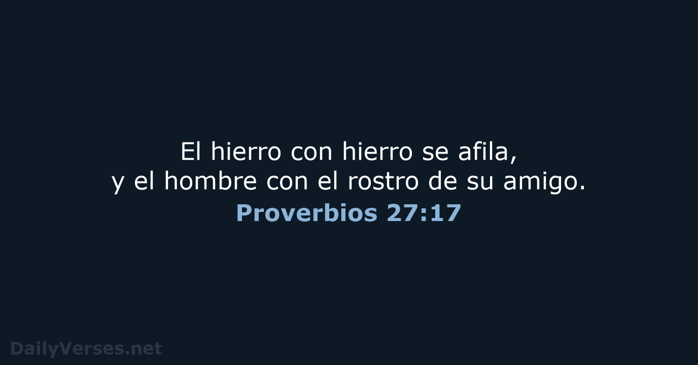 Proverbios 27:17 - RVR95
