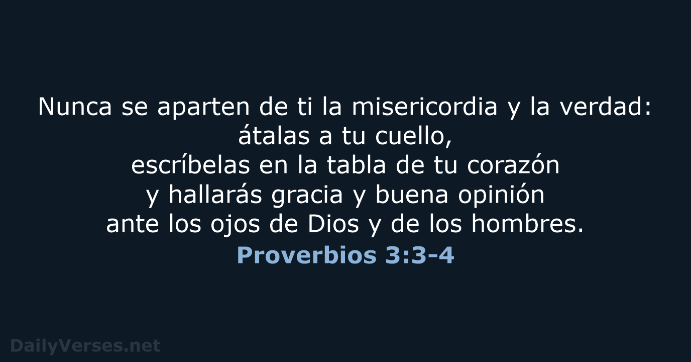 Proverbios 3:3-4 - RVR95