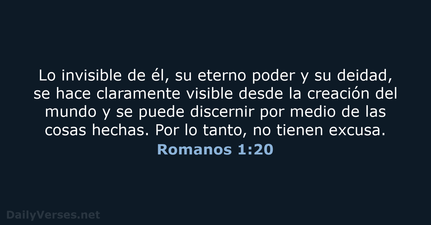 Romanos 1:20 - RVR95