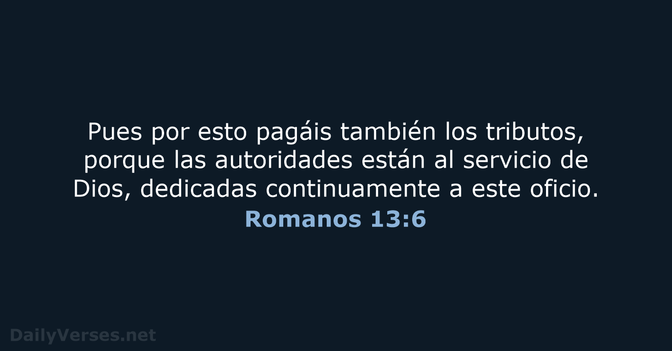 Romanos 13:6 - RVR95
