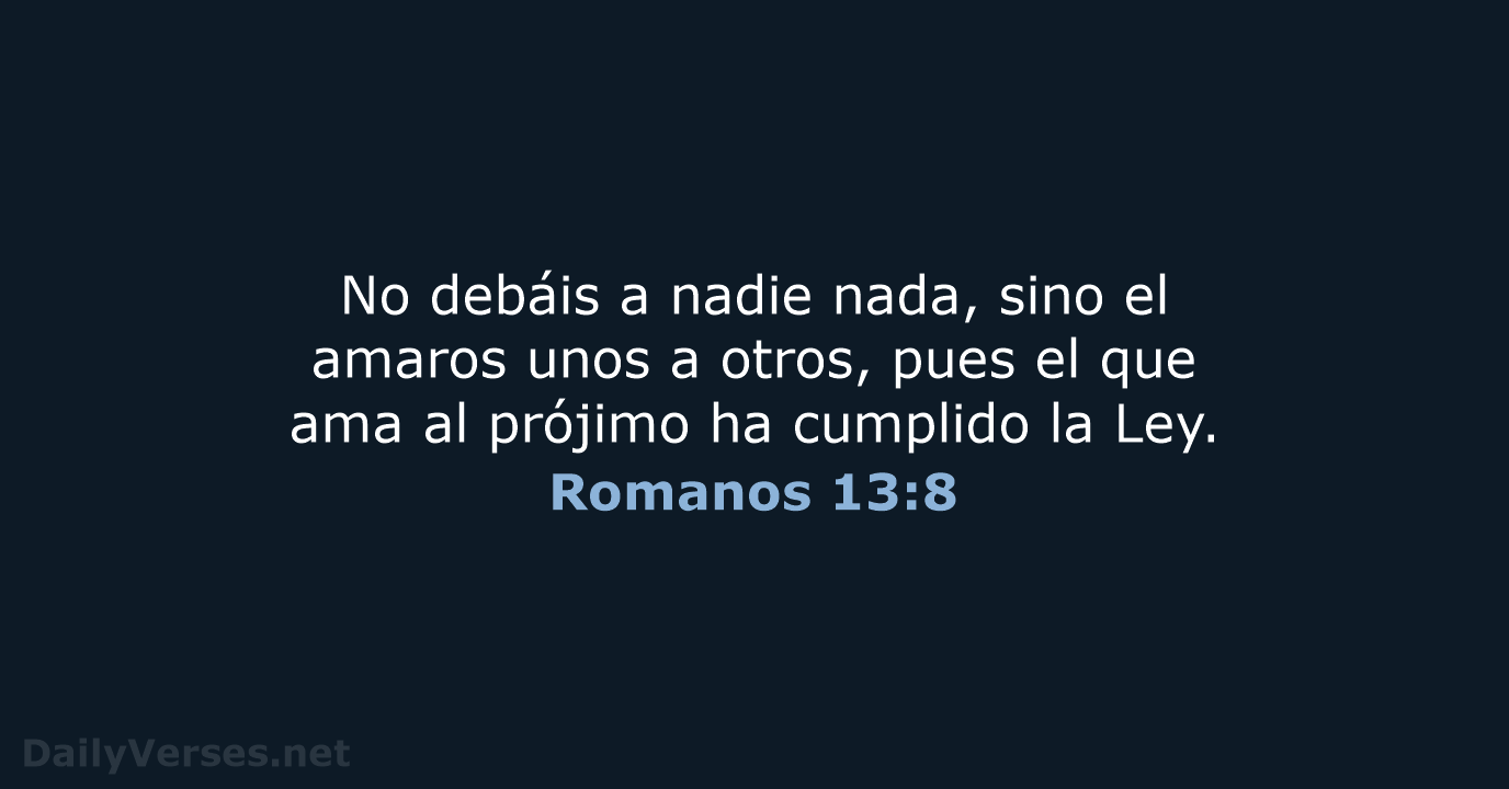 Romanos 13:8 - RVR95