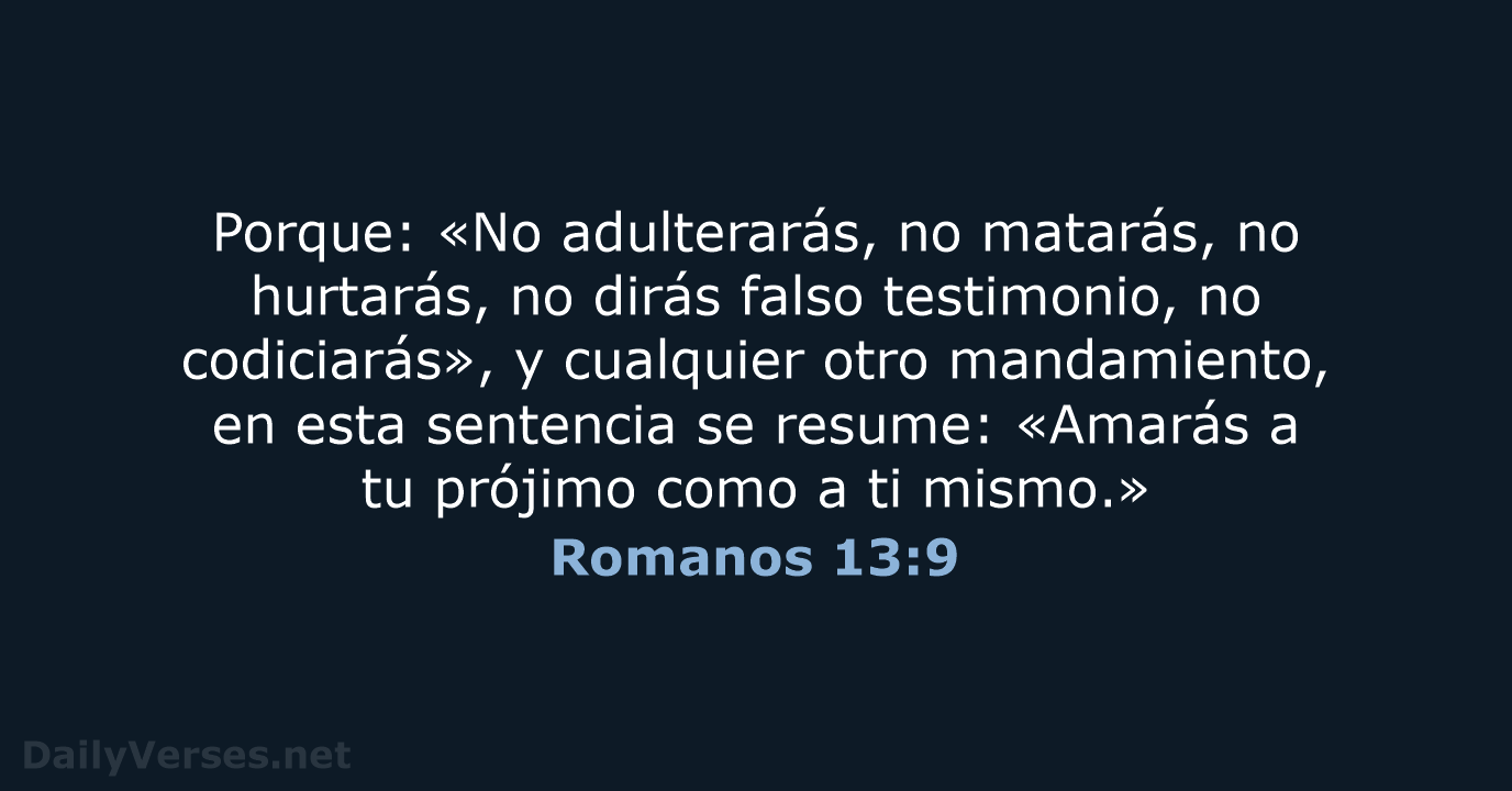 Romanos 13:9 - RVR95