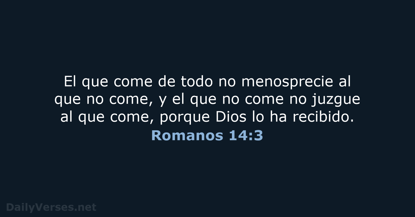 Romanos 14:3 - RVR95