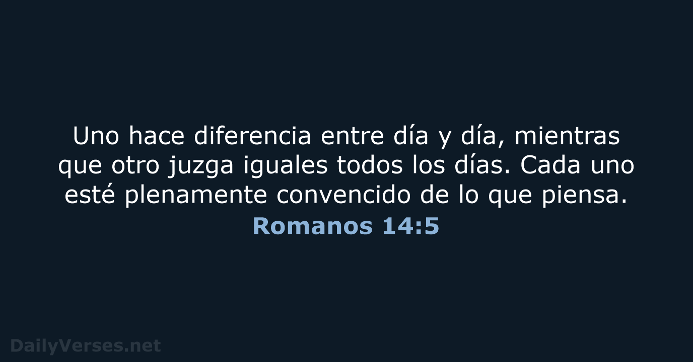 Romanos 14:5 - RVR95
