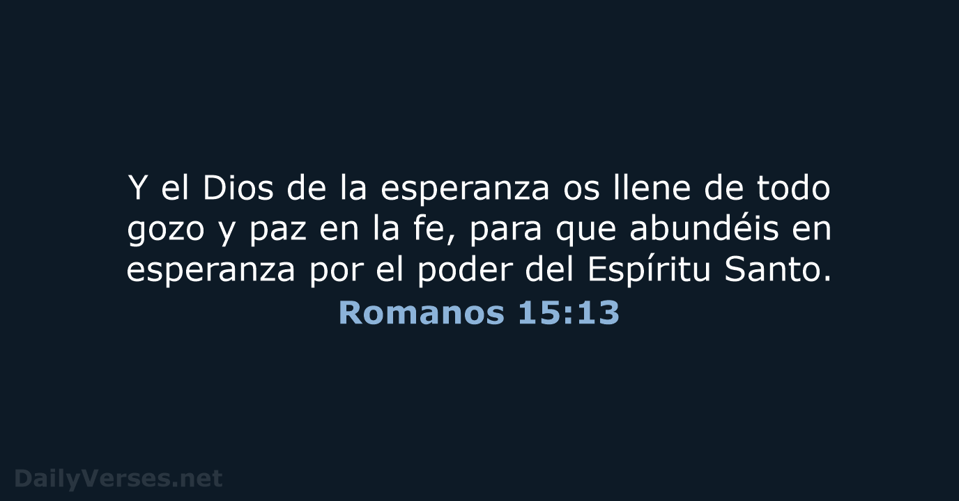 Romanos 15:13 - RVR95