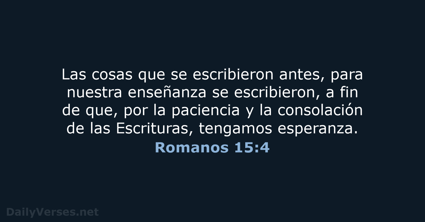 Romanos 15:4 - RVR95