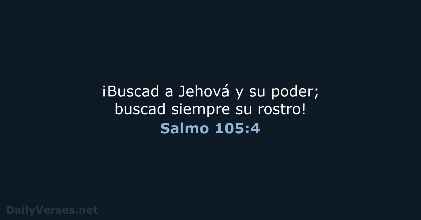 Salmo 105:4 - RVR95
