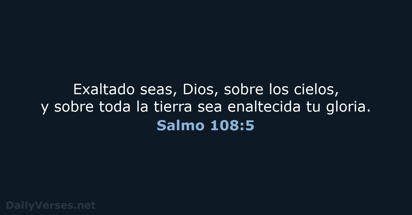 Salmo 108:5 - RVR95
